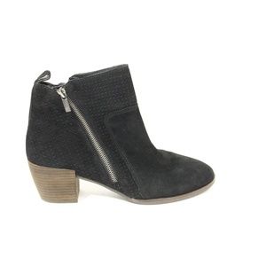 Lucky Brand Black Boots sz 10 Suede Bootie Women Shoes Lashiya